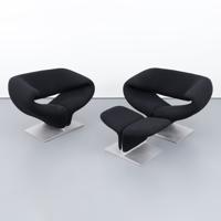 Pair of Pierre Paulin RIBBON Chairs & Ottoman - Sold for $10,240 on 05-16-2026 (Lot 61).jpg